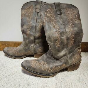 Roper Tan Western Boots